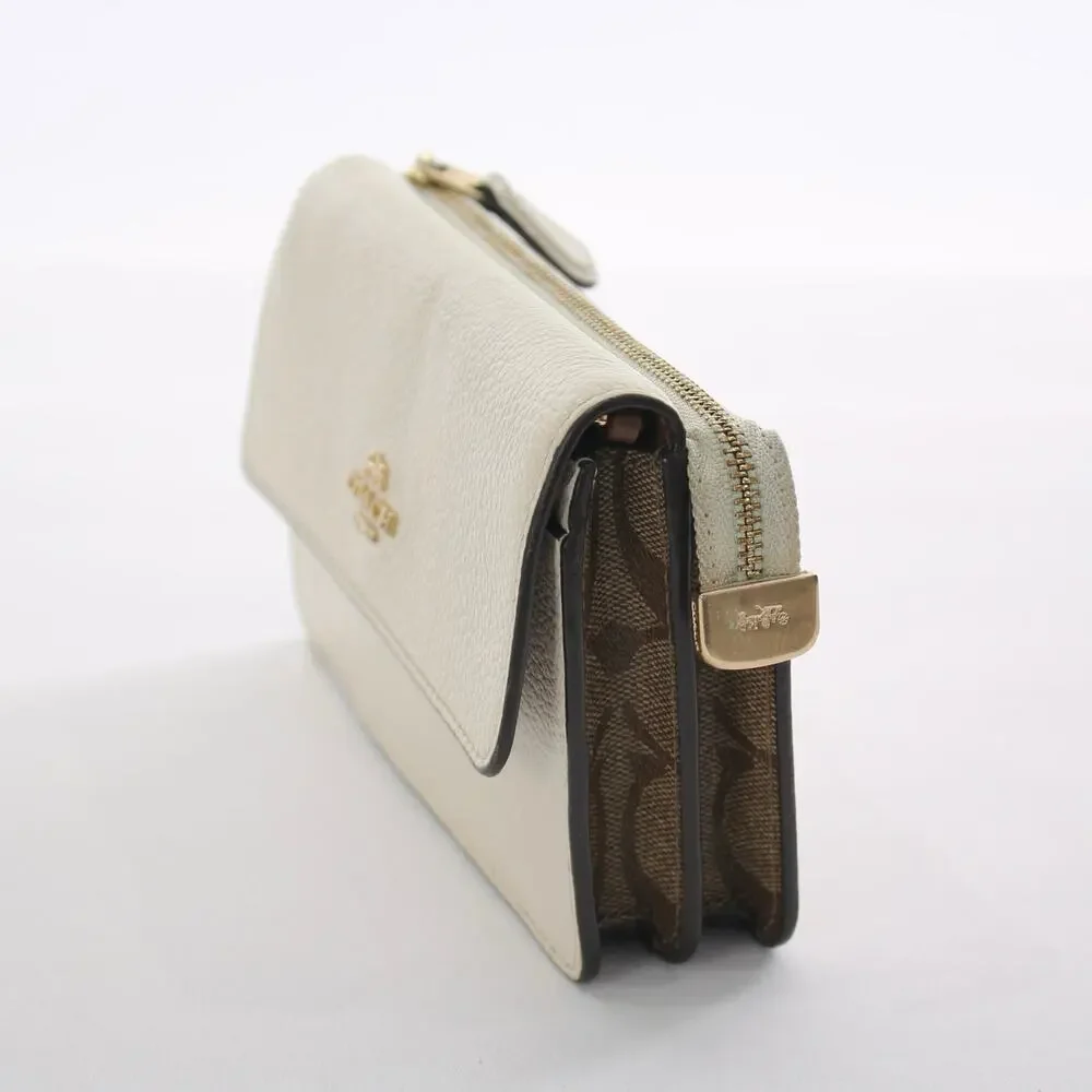 Coach Leather Foldover Wristlet